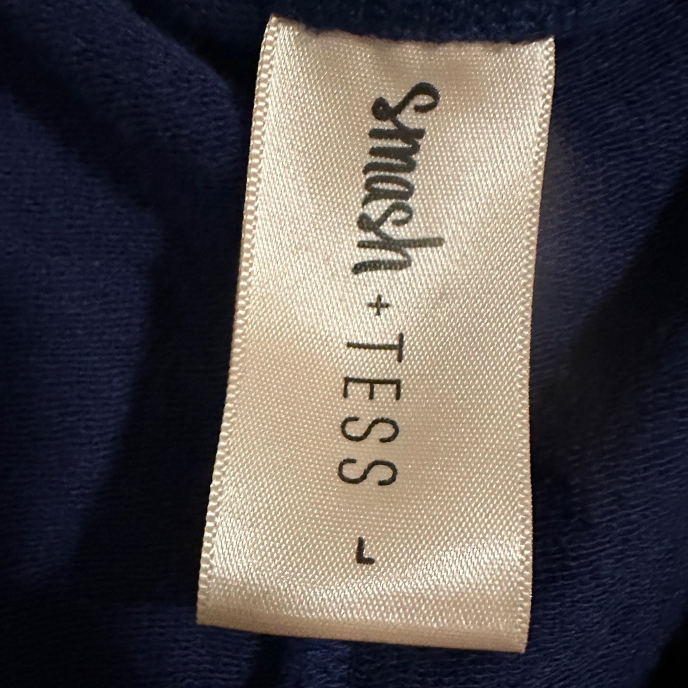 Smash + Tess Navy Blue S/S Women's Sunday Romper size L. New Without Tags - Picture 4 of 6